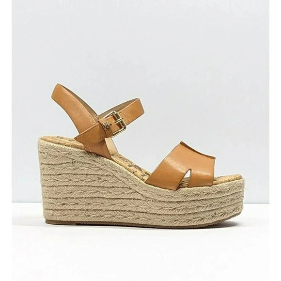 Sam Edelman Women's Maura Espadrille Wedge Sandals Natural Size 9.5 (MSRP $130) - Picture 3 of 11